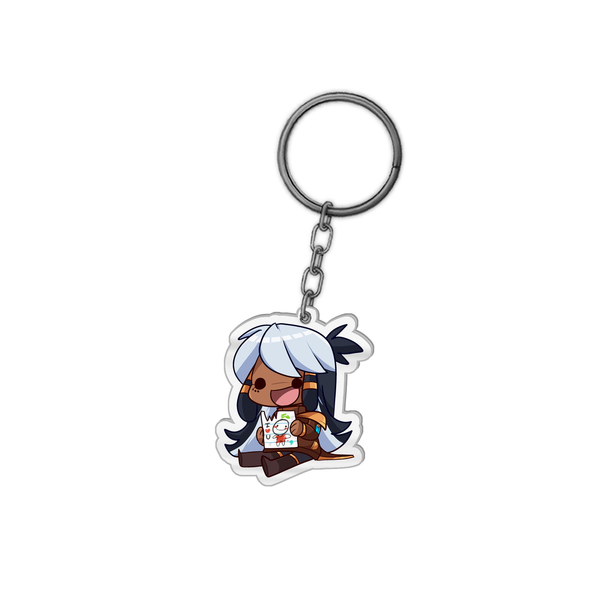 Zippkey I Heart U Keychain