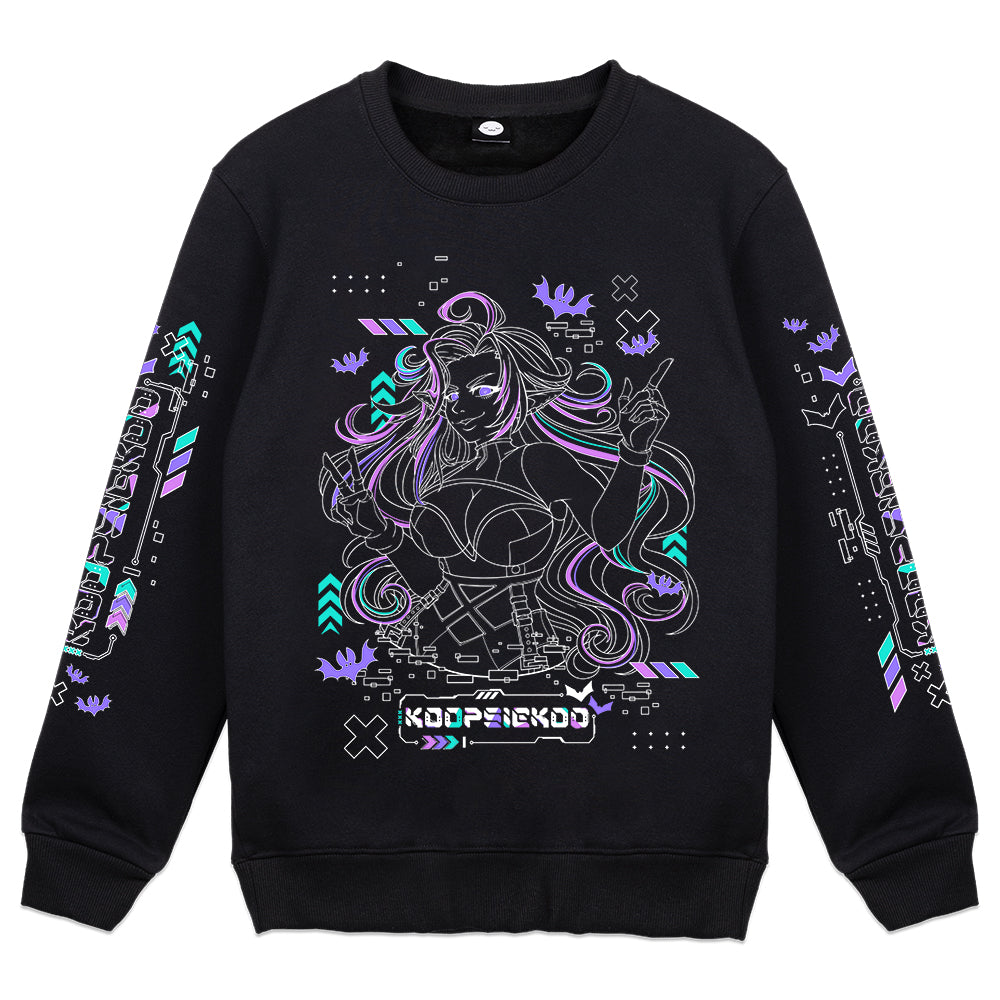 koopsiekoo Batty Glitches Crewneck