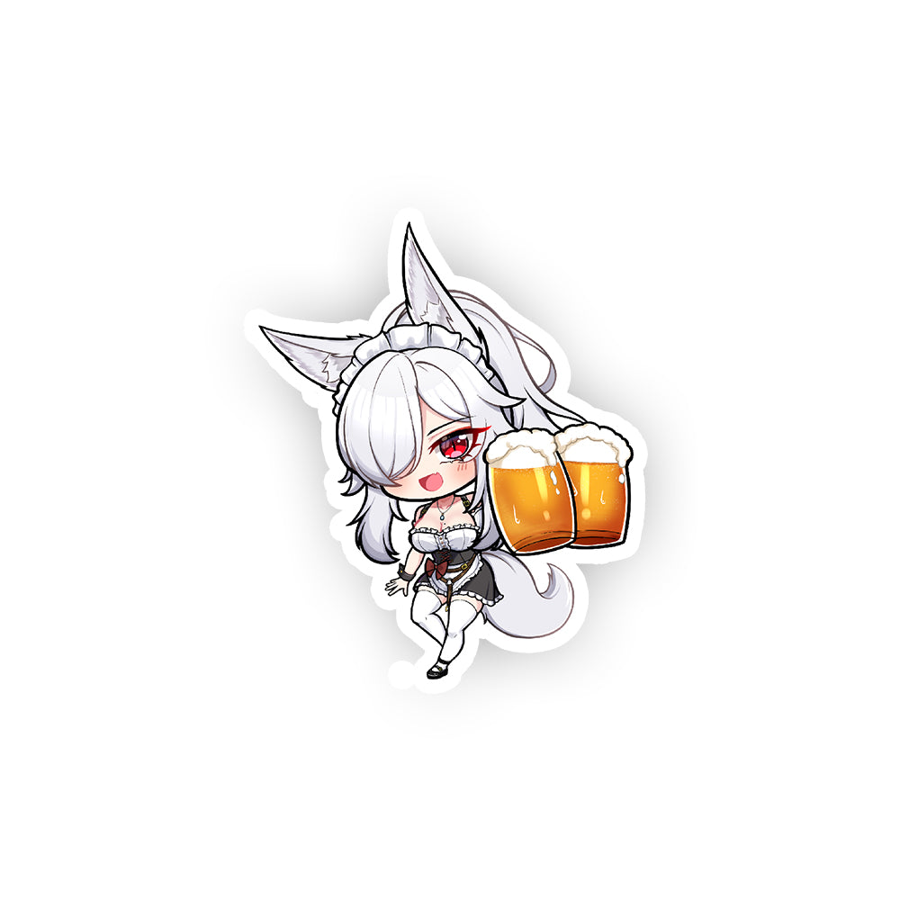 Discordia Chibi Drinks On Sticker