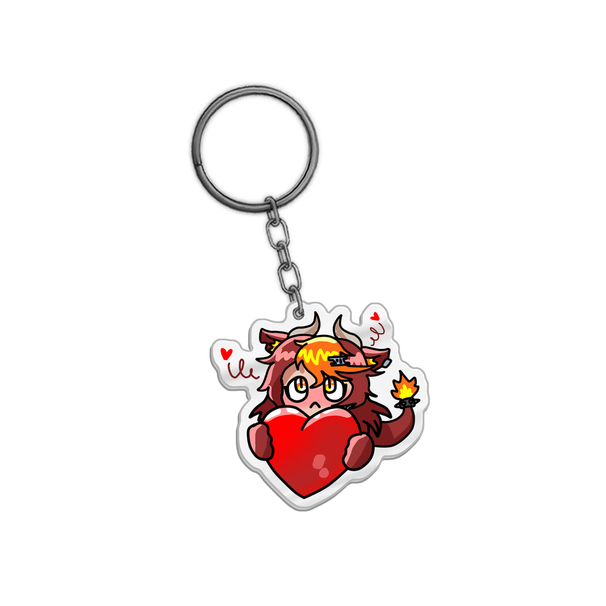 EmberTalks Heart Acrylic Keychain