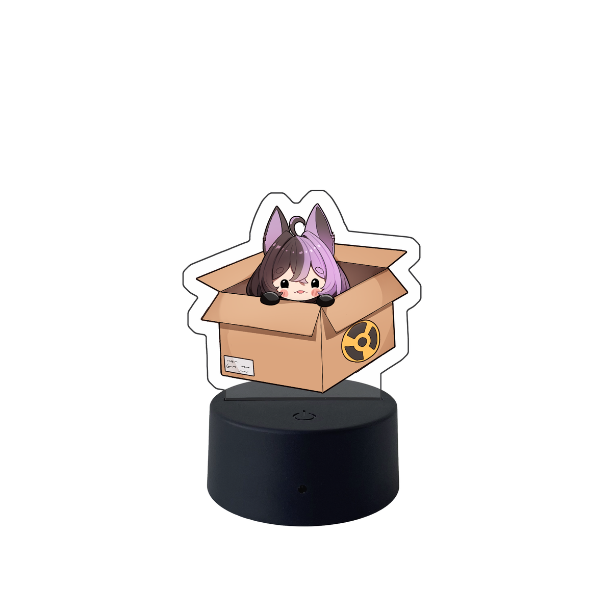 TheVioletNeko Cat in a Box LED Desk Lamp