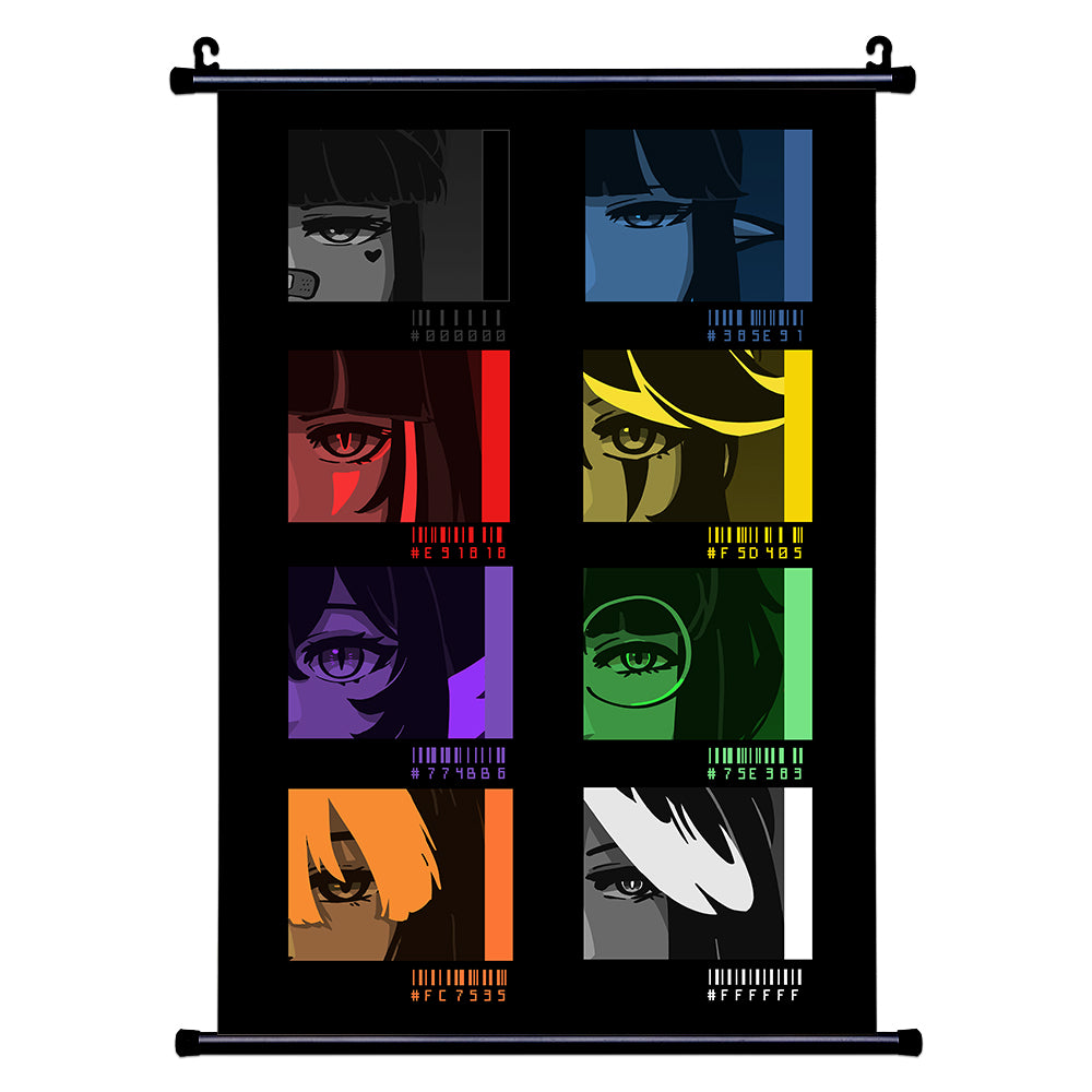 Grayscaling Hexcode Barcode Wall Scroll