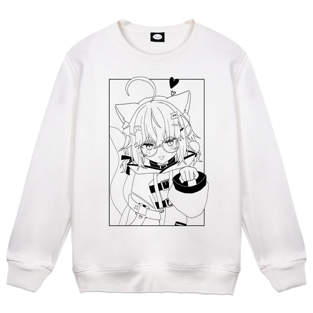 MinikoMew Nya White Crewneck