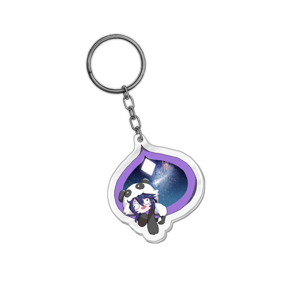 OKCode Intergalactic Panda Acrylic Keychain