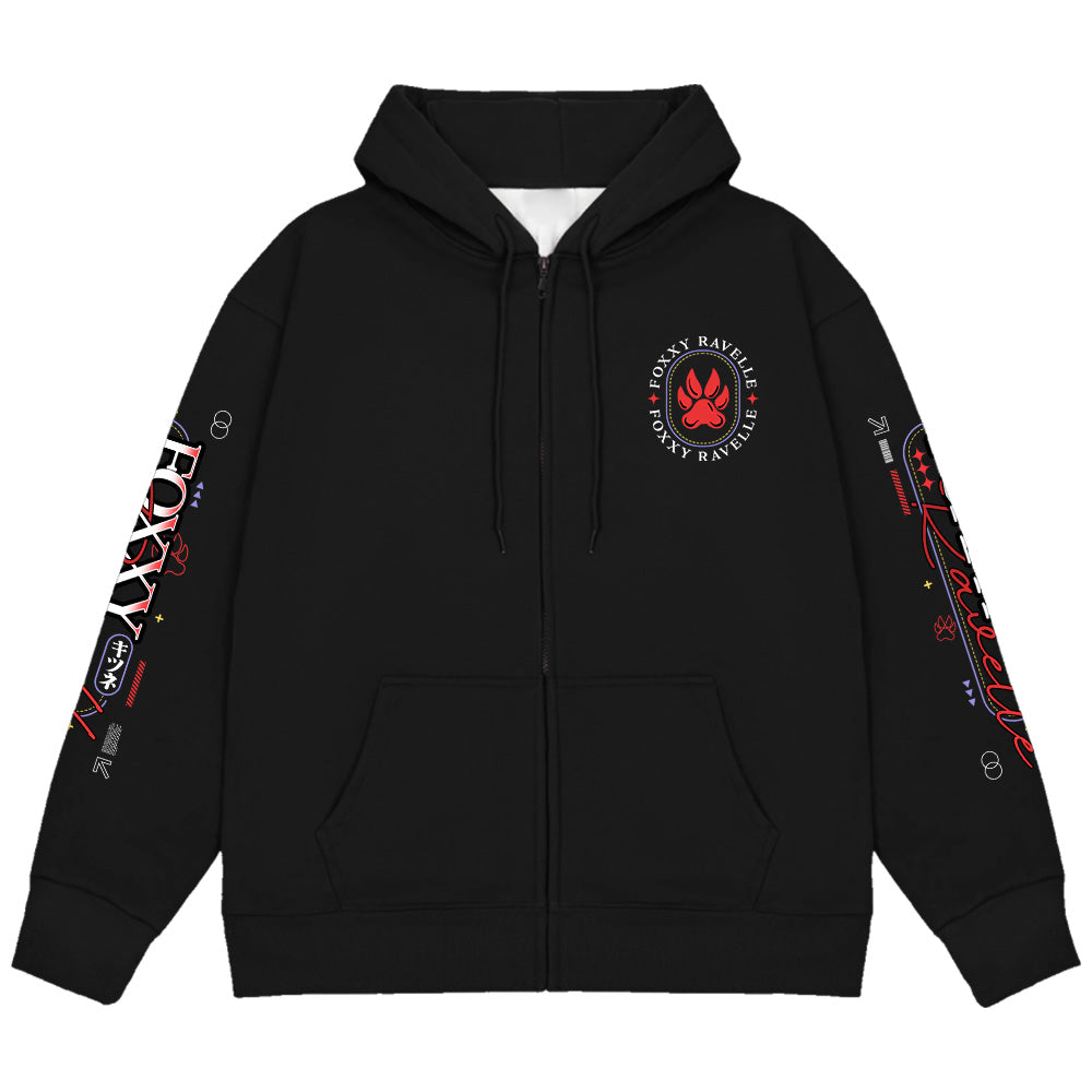 FoxxyRavelle Streetwear Zip Up Hoodie