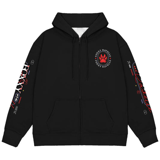 FoxxyRavelle Streetwear Zip Up Hoodie