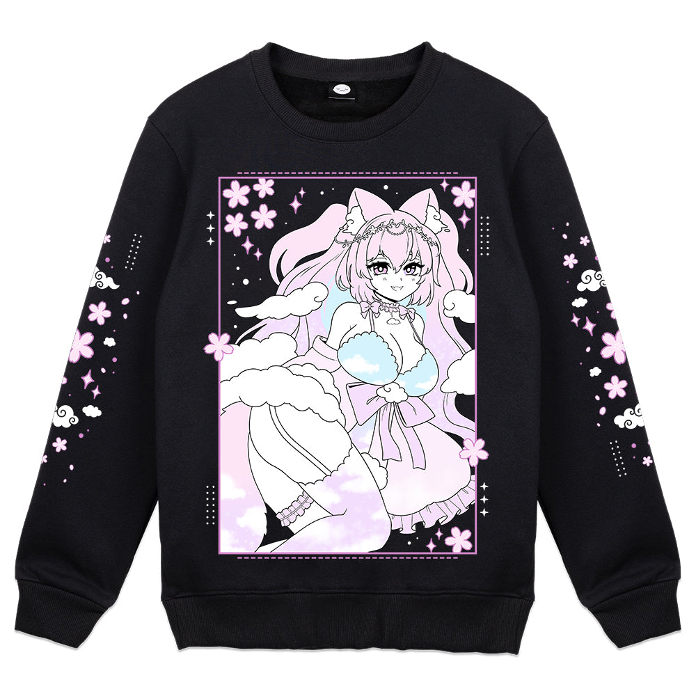 MrsHelium Black Crewneck