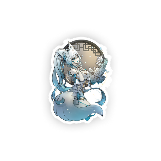 HebeCelene Moon Fox Sticker