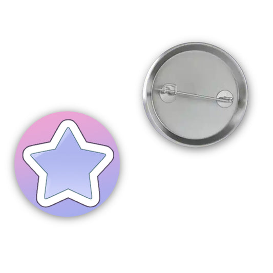 Kuromiya Lucien Blue Star Button Pin
