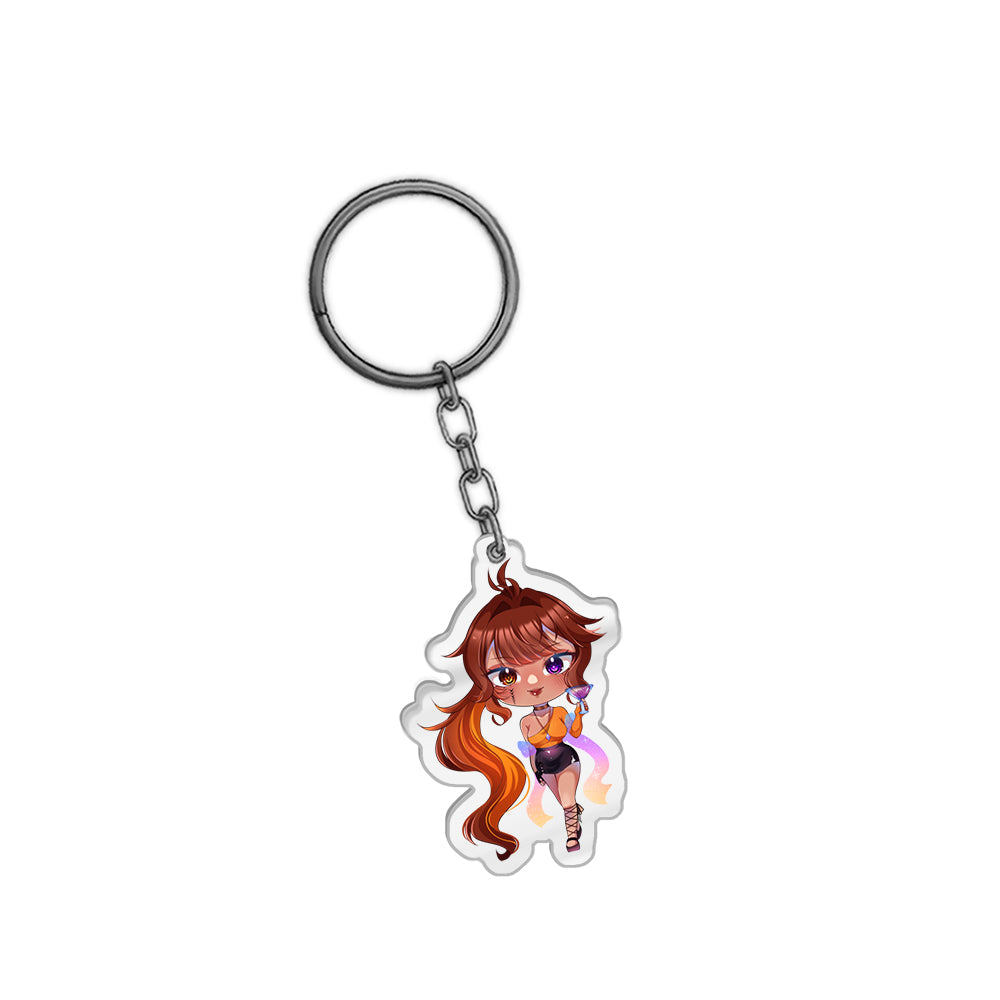 LauraTheExplaura_ Chibi Drinks Keychain