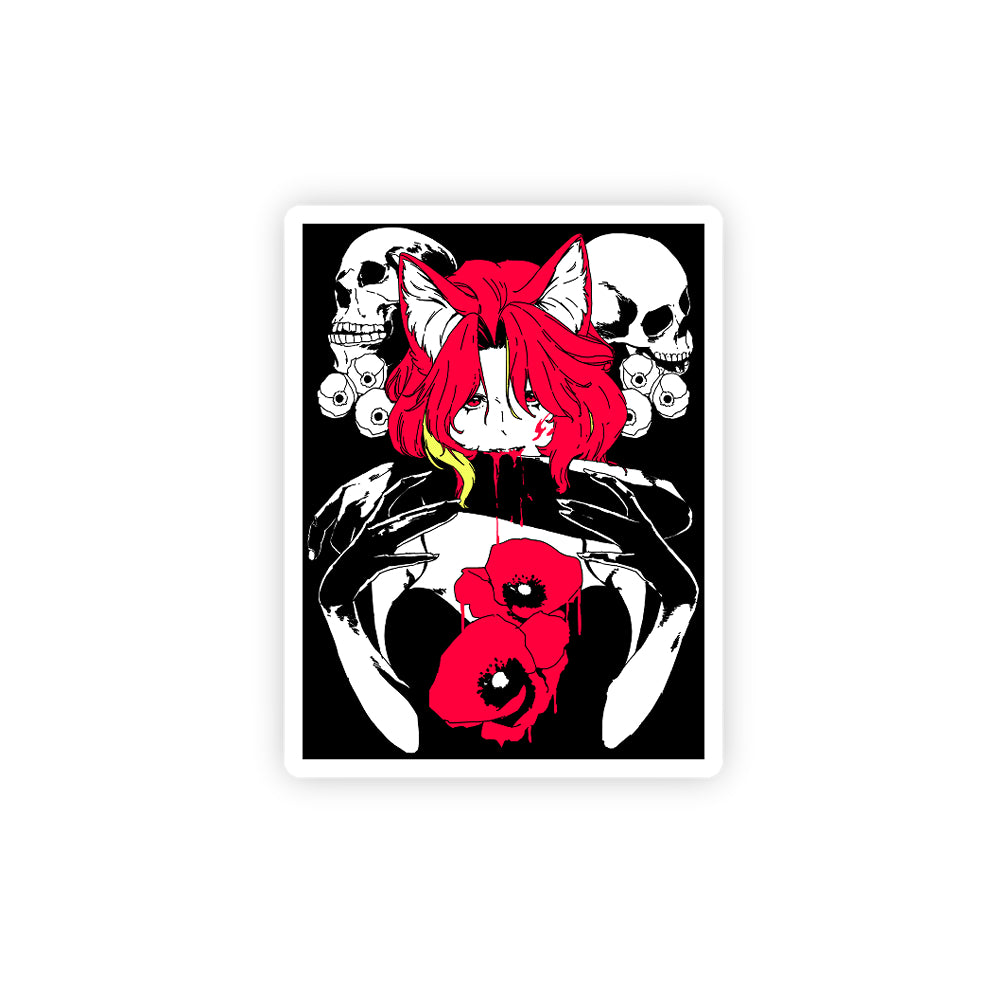 Poppy Soleil "Bloody Poppies" Sticker