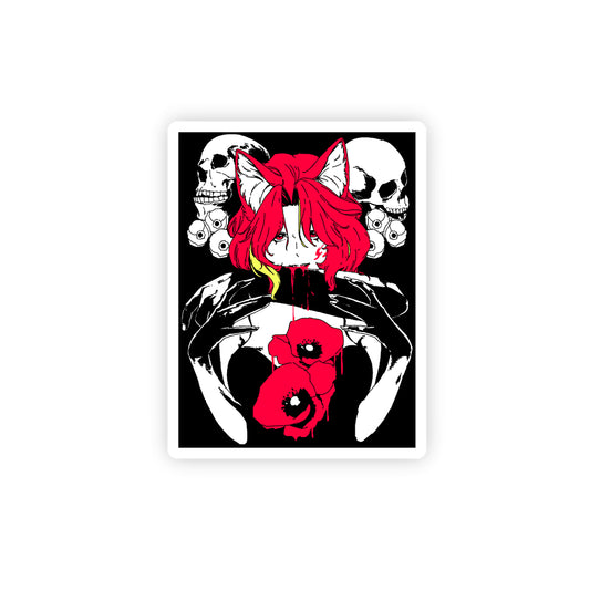 Poppy Soleil "Bloody Poppies" Sticker