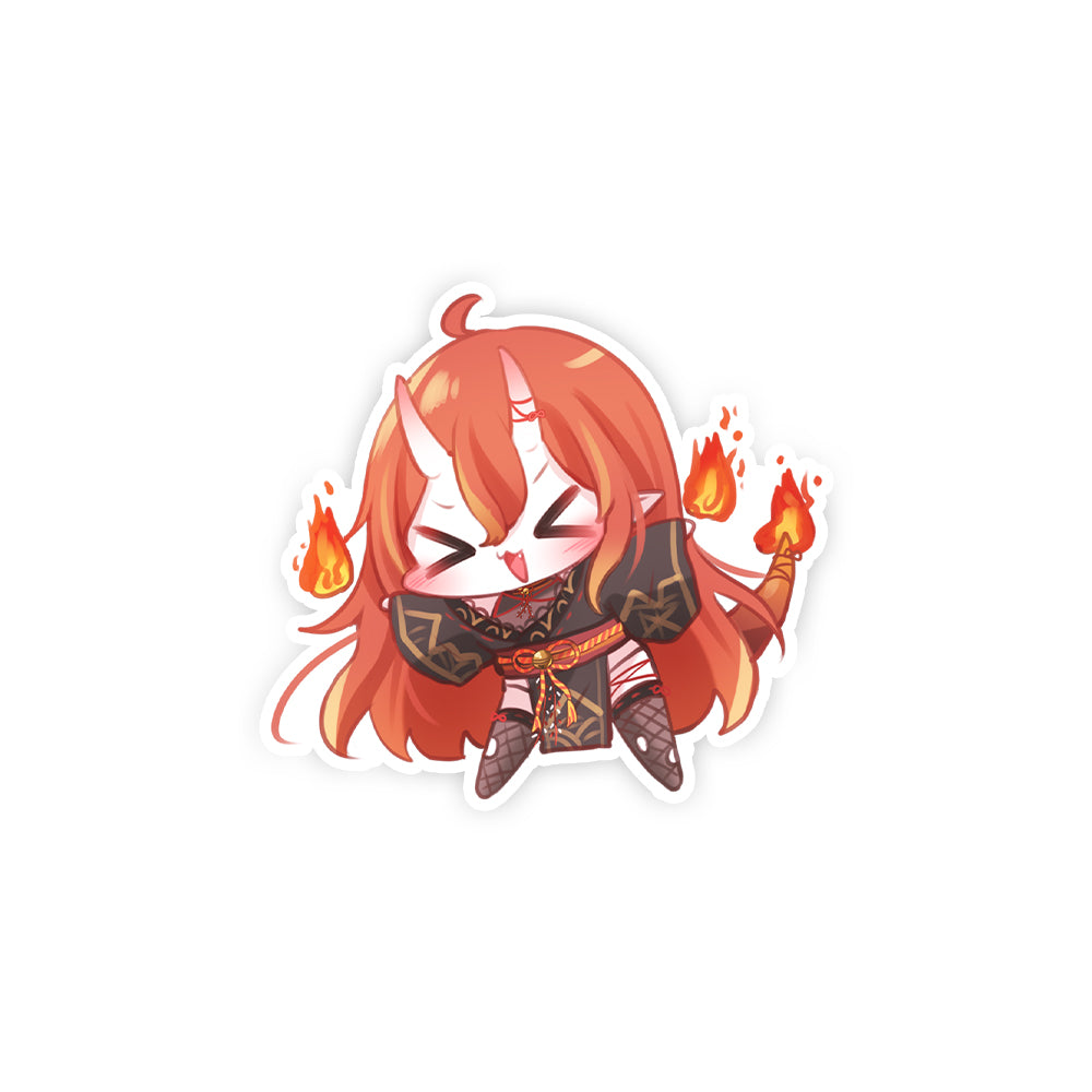 FireOniRei Chibi Flames Sticker