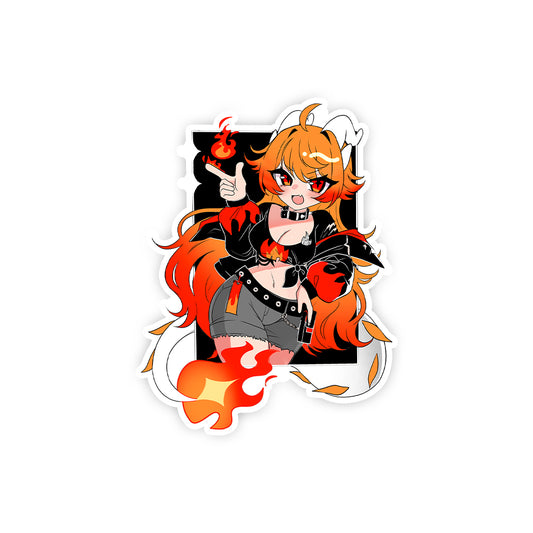 SweatyLilKoi Fire Sticker