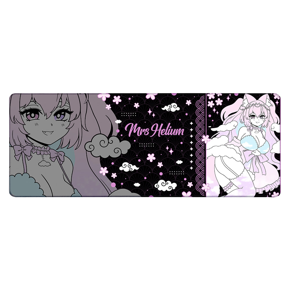 MrsHelium Black XL Mousepad