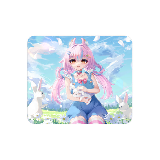 bunnykait "Flowers & Bunnies" Mousepad