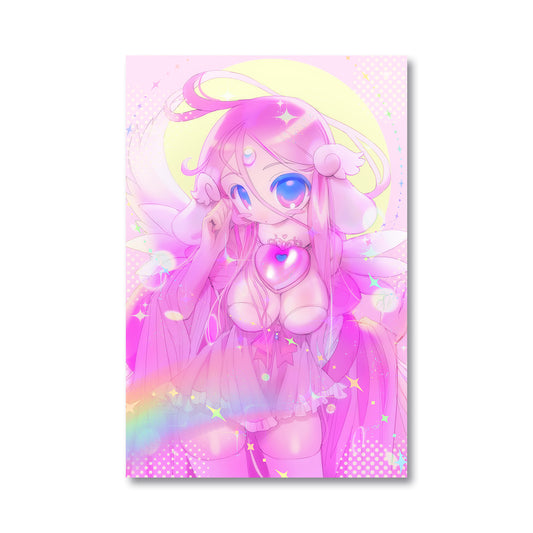 Pinkyune Rainbow Moon Poster
