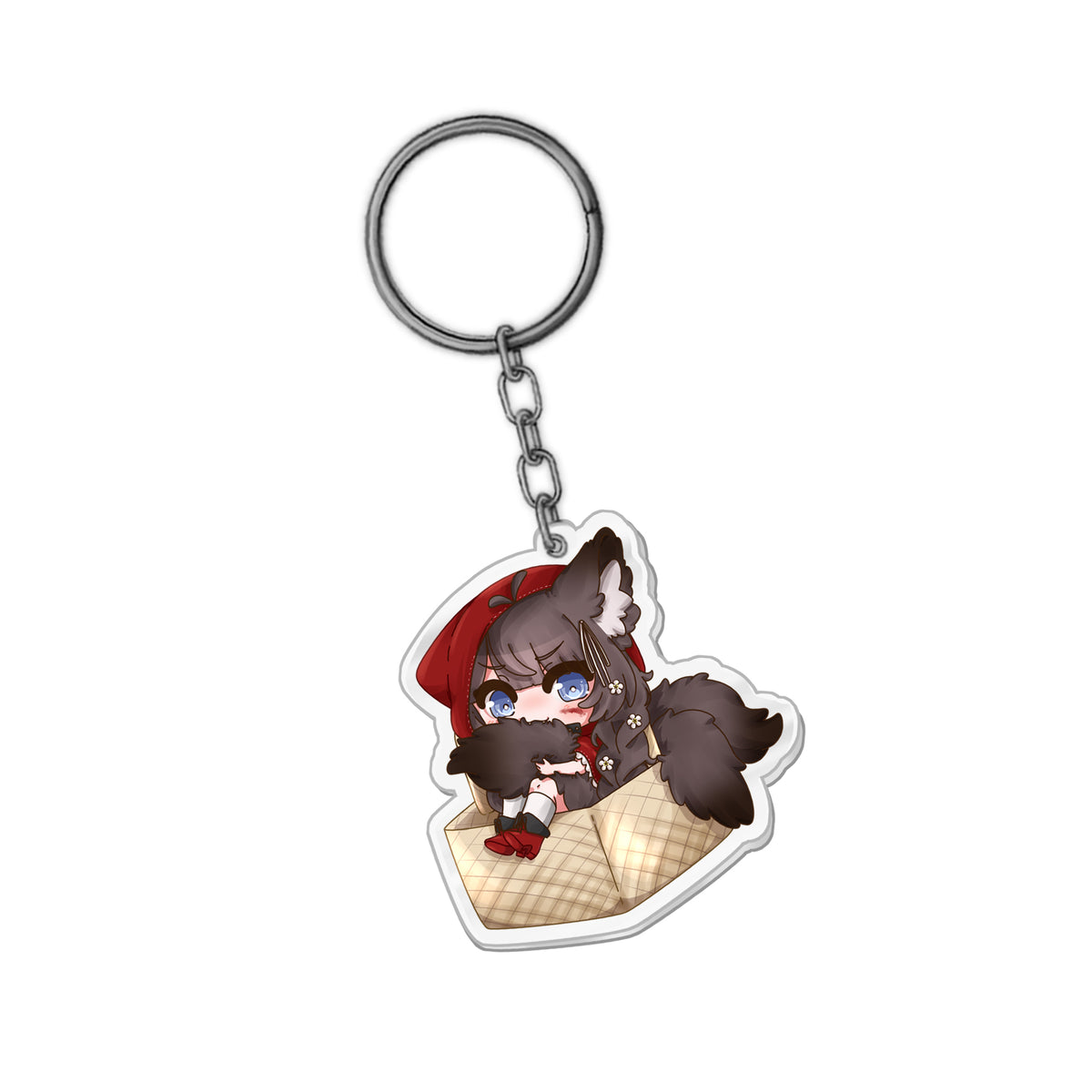 Foxplushy Red Hood Acrylic Keychain