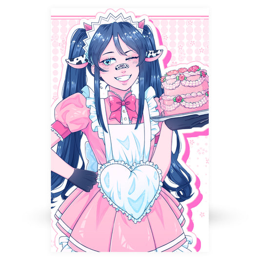 Maid Girl Anime Poster